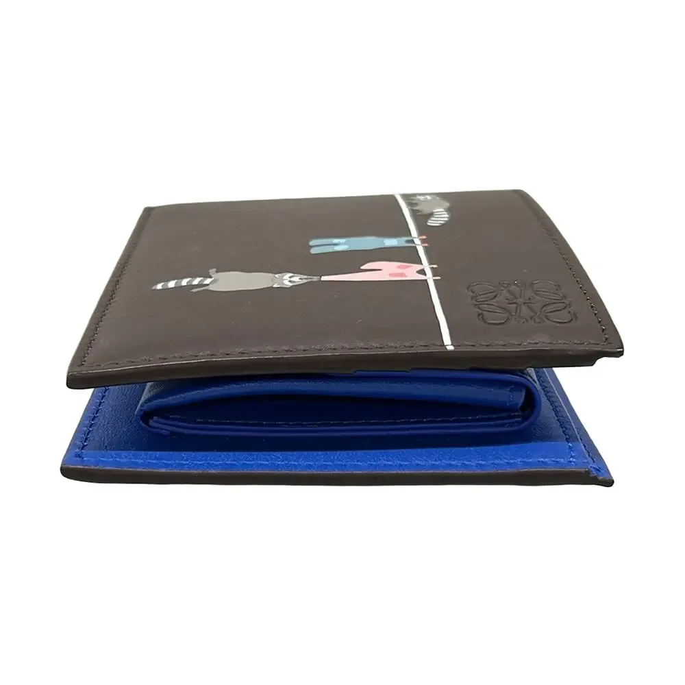 Loewe Bifold Wallet C643501X22 Dark Brown Light gray Multi